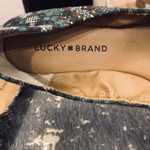 Lucky Brand Ballerine Emmie4 Donna, Giacca Blu Navy, 38 EU, Leggere Con Plantare Imbottito